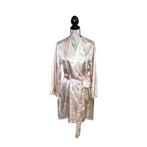 Elegant Satin Robe - Pink